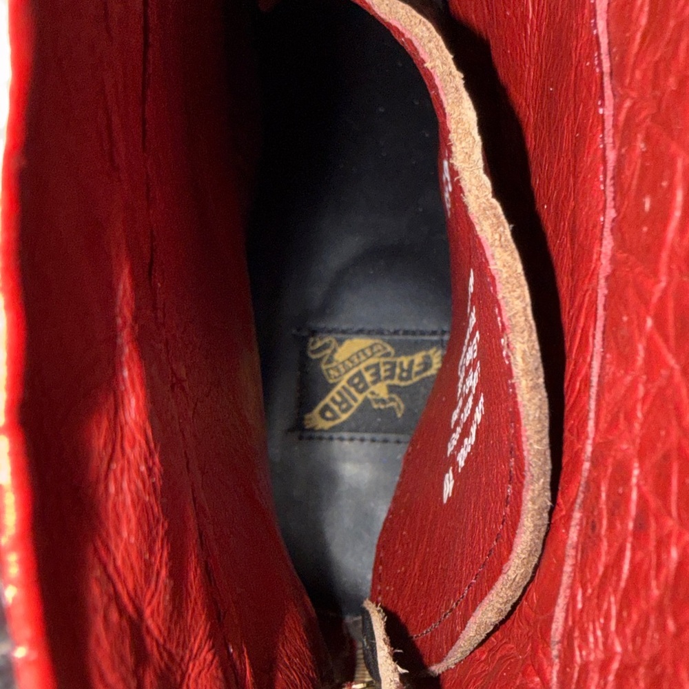 Freebird Liverpool Red Zipper Black Size 10 fit like 9.5 or small 10 - Picture 12 of 16
